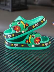 New Summer Soft Bottom Non-Slip Kids Fashion Slippers, Boys Slippers Sandals Flat Shoes Cute Dinosaur Design, Toddler & Little Kid Beach Shoes