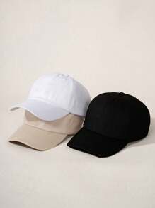 1pc Plain Color Baseball Cap, Minimalist & Fashionable, Versatile, Breathable, Adjustable, Convenient For Travel, Gift For Friends, Family, Lover, Valentine's Day, Birthday