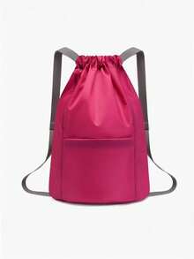 Unisex Lightweight Adjustable Backpack, Outdoor Hiking Basketball Backpack, Student Backpack - Black - View 14