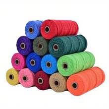 Dây thừng McLaugh 3mm*1800 inch - Dây thừng McLaugh mềm để thắt nút - Vật liệu trang trí treo tường & Bohemian - Dây thừng - Dây thừng McLaugh dệt tay nhiều màu với nhiều độ dày khác nhau Thảm trang trí dệt tay tự làm - Nhiều màu - Xem 3