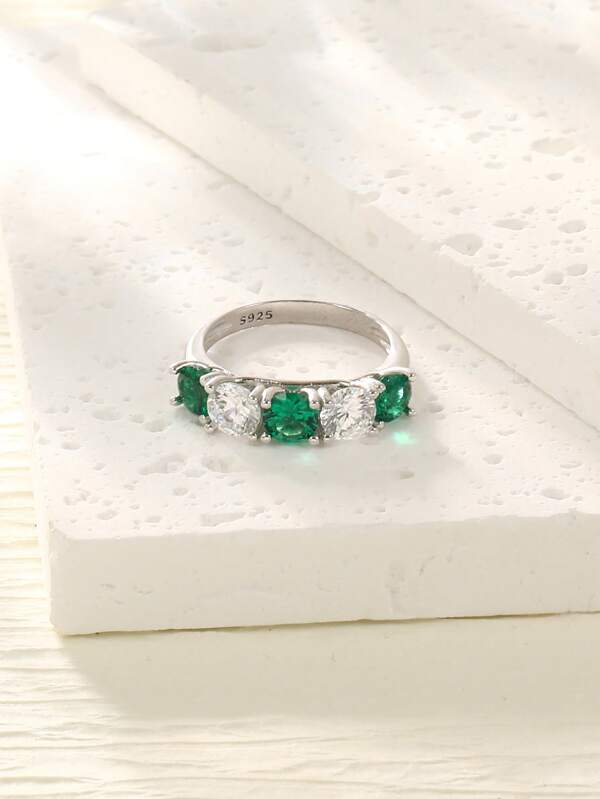 925 Sterling Silver Elegant Finger Ring, Suitable For Daily Wear, Wedding Anniversary Gift, Fashion Quality Ring