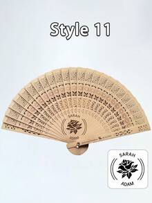 个性化婚礼手扇，订婚礼物，新娘礼物，派对回礼，伴郎礼物，感谢礼物，婚礼扇子回礼，个性化扇子派对回礼 - 彩色 - 查看 45