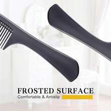 4 Piezas de Peines para Mujeres y Hombres, Set de Peines de Fibra de Carbono Negra Premium para Teasing y Parting, Peines para Estilistas de Cabello. - Negro - Ver 4
