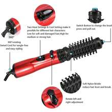 Rotating Hair Dryer Brush, Rotating Hair Brush, Rotating Blow Dryer, 3-In-1 Hot Air Styler And Rotating Hair Dryer For Dry Hair, Curl Hair, Straighten Hair