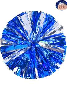 2pcs Football/Basketball Cheerleader Pom Poms, Metal Series Sports Team Activity, Dancing Performance Props, Square Dance Game Props, Dancing And Fan Cheering Props, Suitable For Outdoor Sports Team Performances