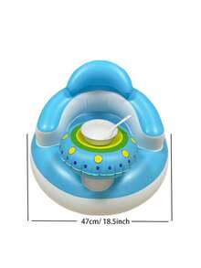 1 件婴儿坐椅，充气婴儿沙发，可折叠高脚椅，防摔喂奶洗澡多用途 - 彩色 - 查看 6