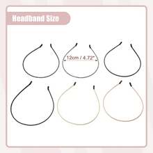 6 Pcs Fashion Design Thin Cloth Headbands Set For Women Girl, 4.72"X0.16" - Multicolor - View 5