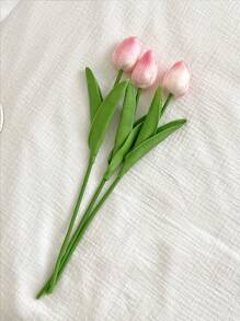 3 paquets de fleurs artificielles de tulipe pour la décoration de la maison, du salon et de la chambre à coucher