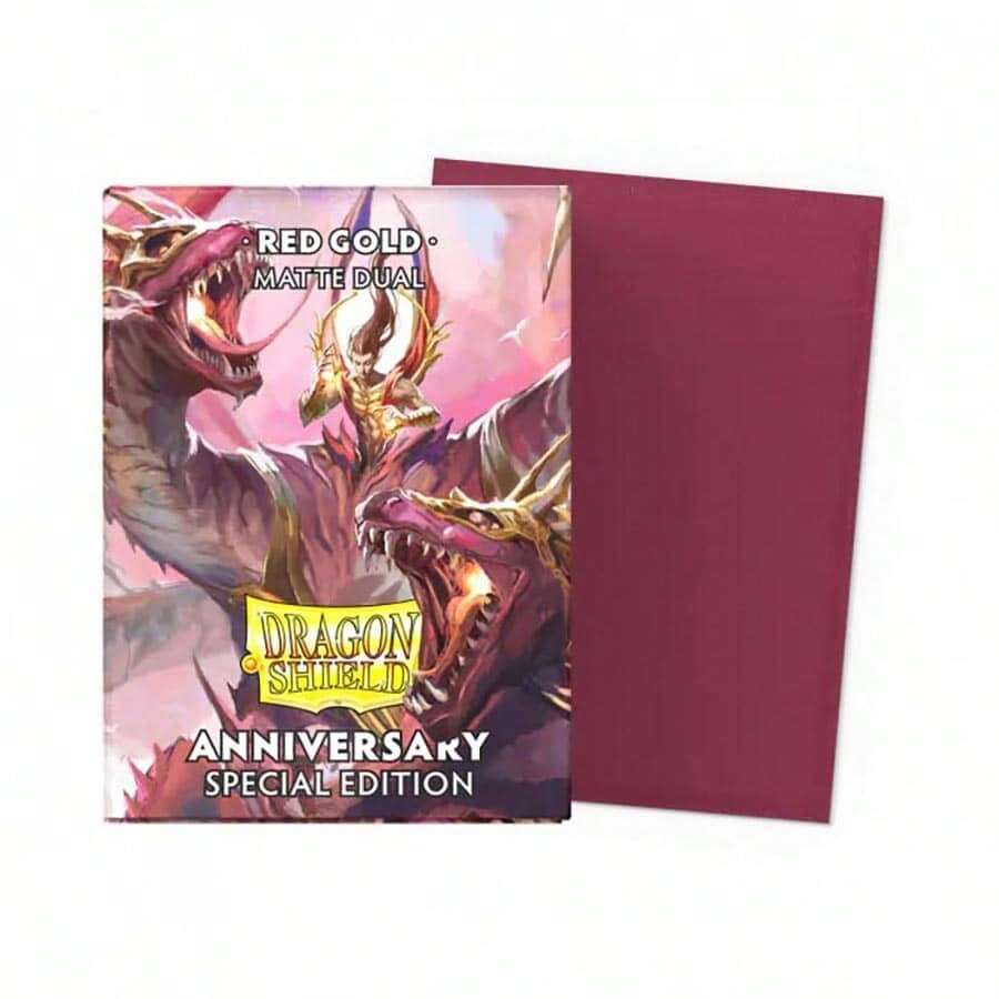 Arcane Tinmen FUNDAS DRAGON SHIELD: EDICIÓN ESPECIAL MATE DUAL: ROJO Y ORO (100 UNIDADES) - Multicolor - Ver 1