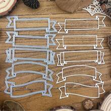 AHLGCAFT Carbon Steel Cutting Die Template - Banner Label Cutting Dies, DIY Paper Card Craft Use For Cutting, Scrapbooking, Embossing, Home Decor Project Tool