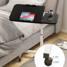 Multi Functional Side Table, Sofa Side Table, Portable Bedside Table, Movable And Adjustable Height, With Wheels, Suitable For Dormitory And Home Use, Easy To Install. Black, White.