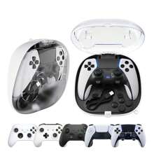 Aufbewahrungskoffer für P5/P5 Edge/X One Serie Controller, tragbare Hartschalen-Transporttasche, transparent und sichtbar, resistent gegen Staub/Kratzer/Wasser. Mit 1 Ladekabel, 1 Schlüsselband und 1 transparentem Haken