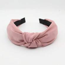 1pc Korean Style Wide Edge Headband Hair Clip, Criss-Cross Fabric Hairband, Versatile Elegant Hair Accessory For Outing