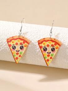 1/3 pares de brincos minimalistas fofos com imitação de comida, hambúrguer, batata frita, pizza para mulheres