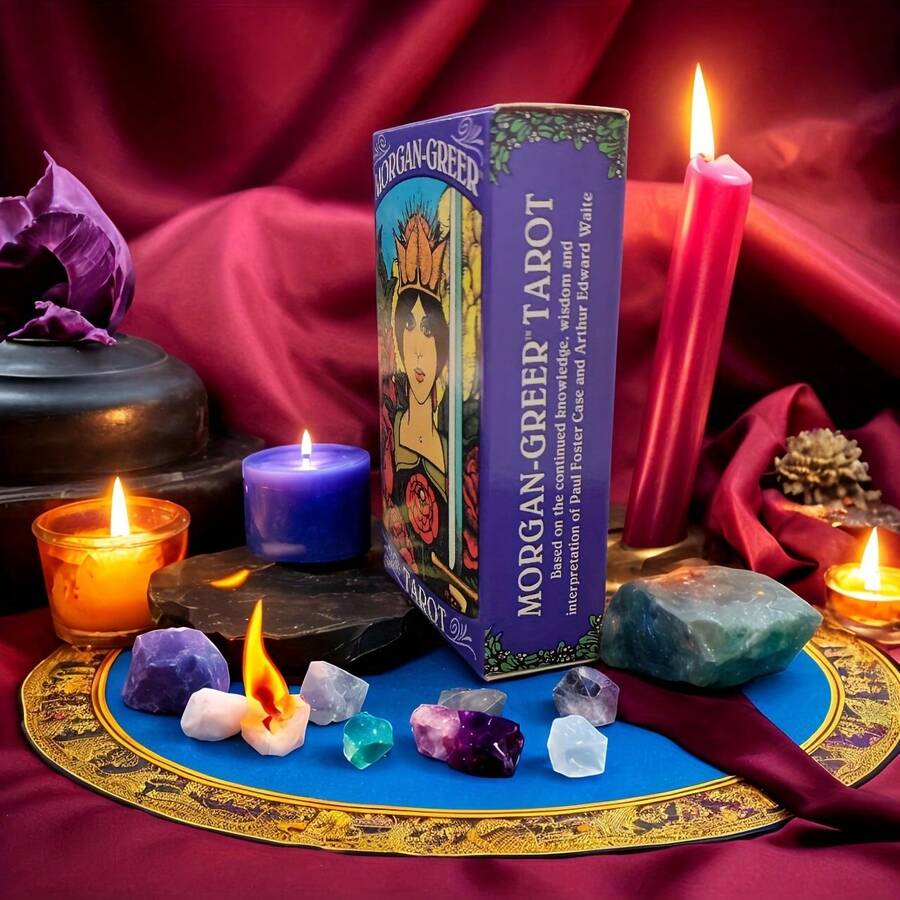 Morgan-Greer Tarot Deck - Mystical Art And Spiritual Growth, Meditation And Divination Guide - Premium Paper Cards, Suitable For Teens And Adults (Ages 14+) - PA040 - View 1