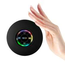 Bluetooth Shower Speaker Portable Bluetooth Speaker 360 HD Surround Sound Waterproof Wireless Speaker With Suction Cup Colorful LED Lights Built-In Mic Shower Radio For Party Travel Beach