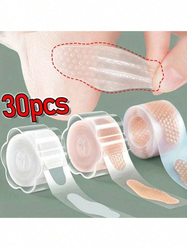 30pcs Hydrocolloid Gel Blister Plasters - Waterproof Gel Pads For Foot Care, Suitable For Heel Chafing, Blisters And Foot Abrasions - Pain Relief Pads With Protective Lining - Ideal For Sports And Hiking!
