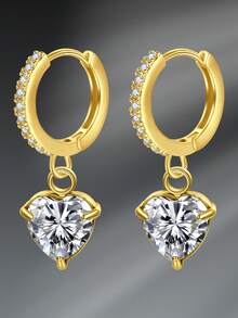 CIZME 2 件耳环耳钉 20G 不锈钢平背方晶锆石垂饰耳屏耳环耳钉耳洞饰品耳环圈日常佩戴唇环鼻环耳钉防过敏唇钉男女通用 - Earrings Studs - 查看 9