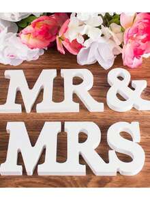 1 件纯色婚礼装饰 先生和夫人 情人节 - 白色 - 查看 7