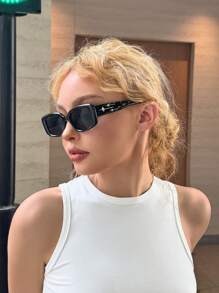 DareSee 1 Stück Damen Vintage quadratischer Rahmen Meteor Design Mode Brille für Street-Style Sonnenbrillen Strandaccessoires, Hexe Strandaccessoires für Damen Brille Sonnenbrillen MusicFest Y2KFest Schulstart
