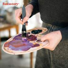 24pcs Paint Brush Set, Fuumuui Acrylic Paint Brushes, Professional Artist Series With Wide Flat, Filbert, Fan, Cat Tongue, Round, Angle, Rigger For Oil, Acrylic Canvas Paintings, Face Painting - Sets - View 8