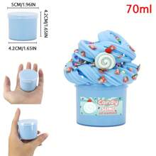 70ML Stretchy Butter Slime Fluffy, Lollipop Donut Scented Charms Slime Kit, Non-Sticky Polymer Clay, For Christmas Plasticine Slime Party Toy