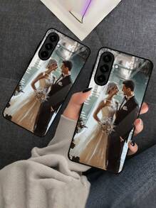 1pc Customized 4-Photo Design Shockproof High-Definition Glass Phone Case Compatible With Samsung S24/S24 Plus/S24 FE/S24 Ultra, S25/S25 Plus/S25 Ultra And Other Android Phone Models