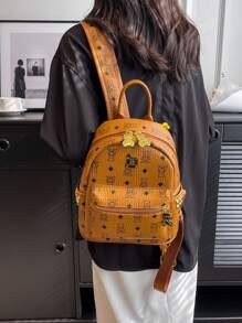 2025 New Bear Design Backpack, Fashion Versatile Commuter Bag, Large Capacity Bookbag For College Students