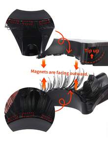 MAGEFY 1Pair Magnetic Eyelash Kit With Magnetic Clips - Natural Looking Reusable False Eyelashes ,Waterproof, 8-12mm Faux Mink Lashes For Everyday Wear, Waterproof,Comic Eyelash Glue Free, Elongated Eye Tail Enlarges Both Eyes,Fluffy Slim For Everyday Use Manga Eyelashes,Summer Travel Essentials 2025, Holiday Gift Guide,Beach Vacation, Camping Trip,Gift For Women&Girls - Lông mi  mắt mèo - Xem 8