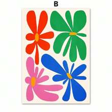 1 pieza/Set de 3 Póster de Matisse Hojas de coral Flores Planta abstracta Pintura en lienzo Arte de pared nórdico Impresiones Imagen para decoración del hogar Sin marco Marco literario Vintage