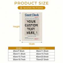 定制宾客签到墙艺术海报、个性化引言标志帆布印刷、公寓墙面装饰、客厅卧室厨房装饰，无框架 - 彩色 - 查看 9