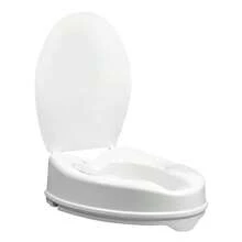 Pepe-Raised Toilet Seat With Lid 4 Inches Toilet Seat Riser - Elderly Disabled - White - View 7