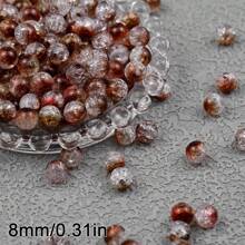 300 Stücke 8mm Acryl Eiswürfel Perlen, DIY Schmuckherstellung Zubehör für Armbänder, Halsketten, Handyketten