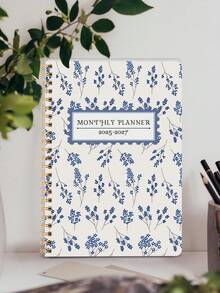 1本2026年1月至2027年12月周/月计划笔记本，5.7英寸 x 8英寸（A5尺寸），学年计划笔记本，带笔记功能，防水封面，个人日记，办公及学习用品