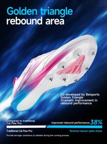 sonic cat 1 Pair Cat Professional Sports Shoes For Men And Women, Daily Training, Competition, 7-Pin Slip Resistant Black Mesh Low-Top Full Sole Carbon Board Outdoor Running Triple Jump Spiked Shoes