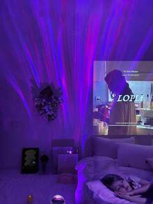 1 Stück USB Aurora Atmosphäre Projektionsleuchte, Fernbedienung, LED Projektionsleuchte, dekorative Fotografie Party Projektionsleuchte Atmosphäre Leuchte, Sternenhimmel Projektor Wasserrippel Leuchte Kleine Nachtleuchte Sternenhimmel Premium Internet-Star Hintergrundleuchte, Wasserrippel Atmosphäre Leuchte Sternenhimmel Projektionsleuchte Kreative bunte Aurora Lichtprojektion Nachtlicht