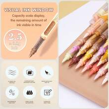 Bộ 24 bút vẽ acrylic chuyên nghiệp màu da và màu bánh macaron, khô nhanh và không lem, lý tưởng cho vẽ graffiti tự làm, nhiều lớp màu với độ che phủ cao, thích hợp làm quà tặng tựu trường, có thể dùng trên áo phông/giày vải/cốc, vẽ ngoài trời, đồ thủ công, đồ dùng học tập, hội họa, bộ văn phòng phẩm bút dạ. - Nhiều màu - Xem 7
