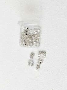 20pcs/ Box Hijab Scarf Rings, Hollow Scarf Clips Pins For Hijabs, Hair Braid Rings, Hijab Accessories