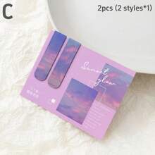 Mini Magnetic Bookmarks 2pcs/Set, Forest, Cloud And Sunset Landscape Printing, School Office Page Clips Marker Holder, Book Readers Supplies Back To School Unique Reading Gift - Multicolor - View 21