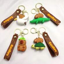 Capybara Car Key Chain, Adorable Capybara Plush Keyring, Creative Car Key Chain, Fun Couple Accessories, Adorable Alligator Turtle Capybara Key Chain, Goose Key Chain, Perfect For Car Keys, Holiday Gifts, Valentine's Day Presents