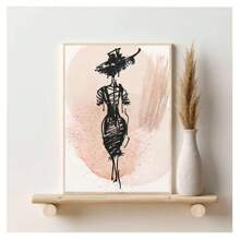 1pc Frameless Modern Fashion Women's Line Art Posters Minimalist Watercolor Fashion Wall Arts Nordic Style Living Room Bedroom Dormitory Study Bar Coffee Shop Office Room Wall Decoration Home Decoration