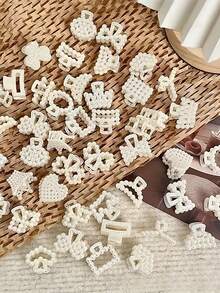 15/20个装多功能时尚迷你仿珍珠发夹，可爱发爪，简约复古设计发饰，发夹，发卡，发抓夹，抓发夹，秋冬度假装扮，夏季海滩风情。 - 彩色 - 查看 3