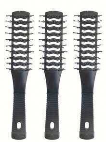 1 件双面通风发刷，尼龙刷毛按摩梳，用于拉直、卷发和丰盈，符合人体工程学的手柄设计工具，适用于普通头发护理、造型、沙龙发型师、理发店配件、美发工具、护发产品、沙龙和旅行必备品