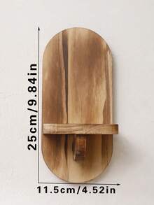 1pc/2pcs/3pcs Geometric Shaped Wall Mounted Storage Rack, Wooden Floating Shelf, Rustic Style Wooden Wall Hanging Storage Rack, Bedroom Kitchen Wall Mounted Wooden Display Rack, Bathroom Wall Mounted Shelf, Small Wall Hanging Farmhouse Decor, Spring Home Decor, Perfect Mother's Day Gift - Multicolor - View 7