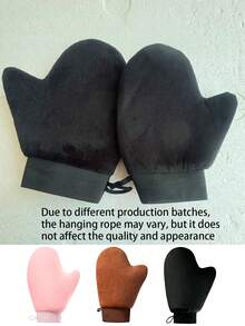5 Pieces Reusable Body Face Self Tanning Mitts Double Sided Lotion Applicator Tanning Mitts Washable, Reusable Body And Face Self Tanning Mitts, Double Sided Lotion Applicator Mitts, Washable Tanning Mitts For Body Care Spa Oiling - With Thumb And Velvet Lining, Tanning And Sunscreen Application Mitts - Multicolor - View 12