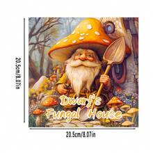 Deluxe Adult Coloring Book - 22 Thick Pages, Single-Sheet Dwarf's Fungal House Fantasy Artwork - Ideal For Halloween, Thanksgiving, Christmas & Holiday Gifts, Book, Back To School, School Supplies