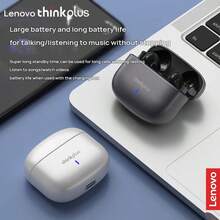 Lenovo 無線藍牙耳機EN50 HIFI立體聲 還原聲音質感 雙麥克風高清通話 佩戴舒適 長久續航 智慧相容 灰色 - 灰色 - 查看 3