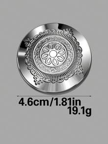 4 件/包优雅圆形经典图案复古纽扣,手工缝纫装饰纽扣,适用于毛衣、外套、西装外套、夹克和服装配饰 - 彩色 - 查看 20