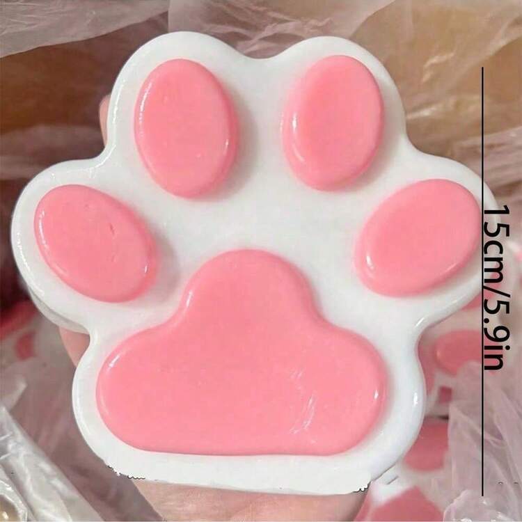 1/4個 タバ 押し潰しネコの肉球おもちゃ、手作り かわいい もちもち 押し潰しおもちゃ、大きな猫の肉球、粘着性のある押し潰し、ゼリーの肉球 押し潰しおもちゃ、感覚的ストレス解消おもちゃ、新奇なストレス解消ガジェット、誕生日プレゼント、ギフトバッグの詰め合わせ - マルチカラー - 見る 12