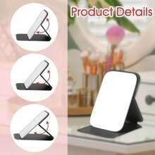 Small Compact Mirror, Classic PU Leather Pocket-Sized And Portable, Suitable For Wallet And Travel (Black)